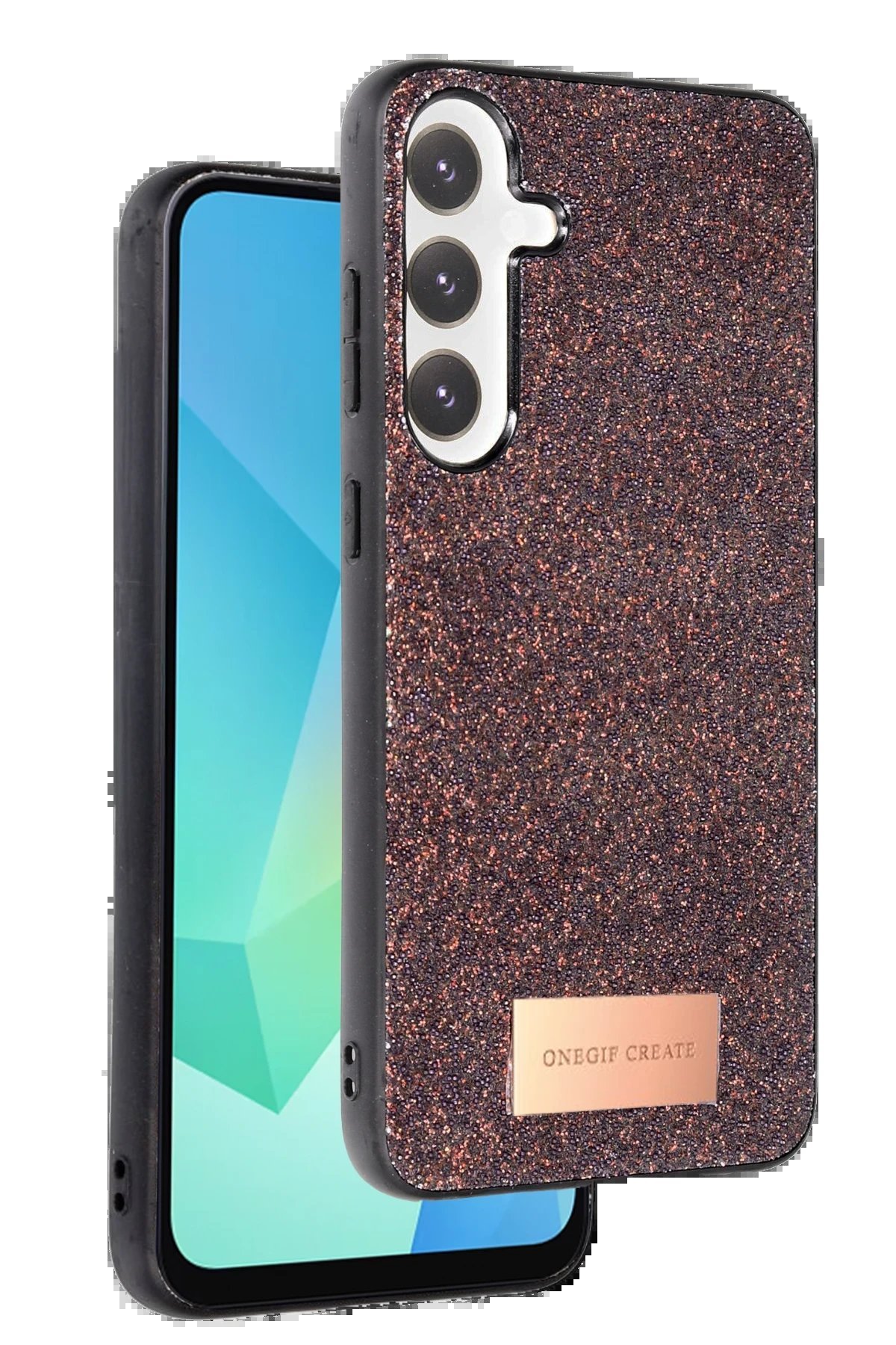 Samsung Galaxy A36 Bright Simli Kapak - Derin Mor-(5796)