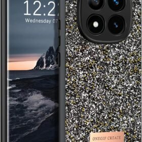 Xiaomi Redmi Note 14 Pro 4G Bright Simli Kapak - Gümüş-(5796)