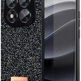 Xiaomi Redmi Note 14 Pro 5G Bright Simli Kapak - Siyah-(5796)