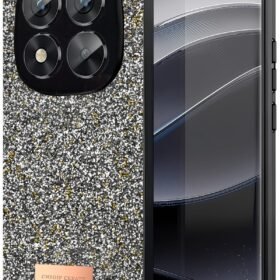 Xiaomi Redmi Note 14 Pro 5G Bright Simli Kapak - Gümüş-(5796)