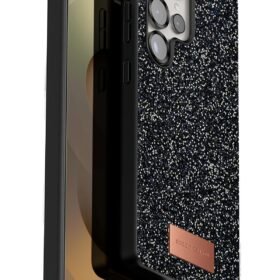 Samsung Galaxy S25 Ultra Bright Simli Kapak - Siyah-(5796)