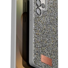 Samsung Galaxy S25 Ultra Bright Simli Kapak - Gümüş-(5796)