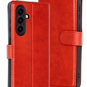 Samsung Galaxy A26 Kılıf Trend S Plus Kapaklı Kılıf - Kırmızı-(5796)