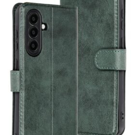 Samsung Galaxy A36 Kılıf Trend S Plus Kapaklı Kılıf - Yeşil-(5796)