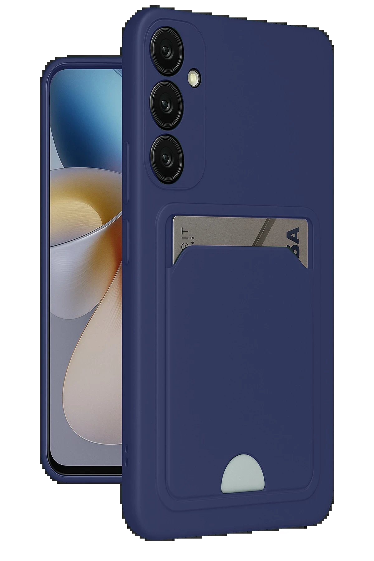 Samsung Galaxy A26 Kılıf Kelvin Kartvizitli Silikon - Lacivert-(5796) - Görsel 2