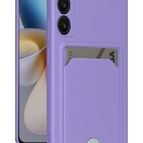 Samsung Galaxy A36 Kılıf Kelvin Kartvizitli Silikon - Lila-(5796)