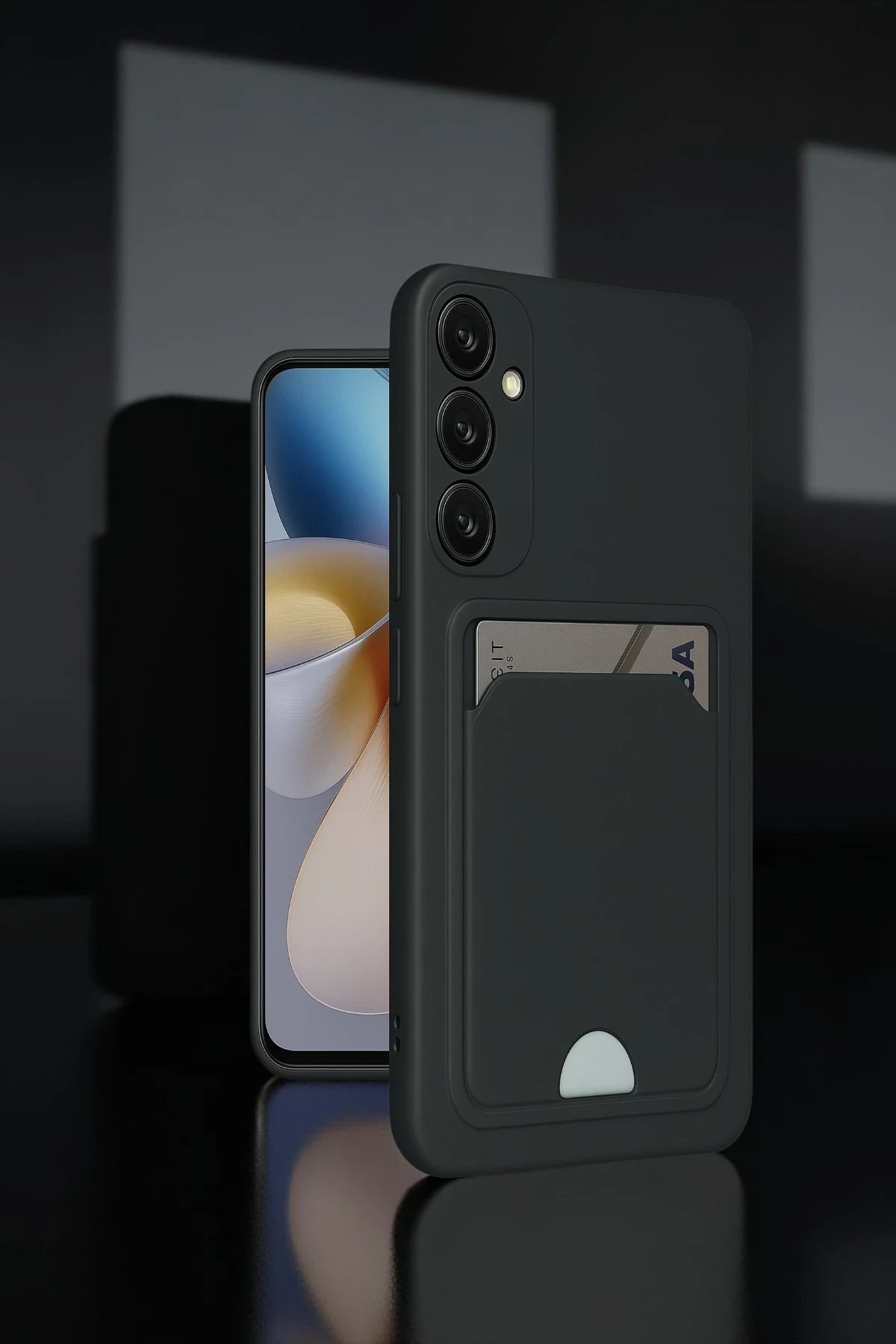 Samsung Galaxy A36 Kılıf Kelvin Kartvizitli Silikon - Lila-(5796) - Görsel 2