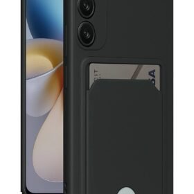 Samsung Galaxy A56 Kılıf Kelvin Kartvizitli Silikon - Siyah-(5796)