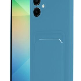 Samsung Galaxy A06 Kılıf Kelvin Kartvizitli Silikon - Mavi-(5796)
