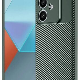 Oppo A3 Kılıf Auto Focus Karbon Kapak - Koyu Yeşil-(5796)