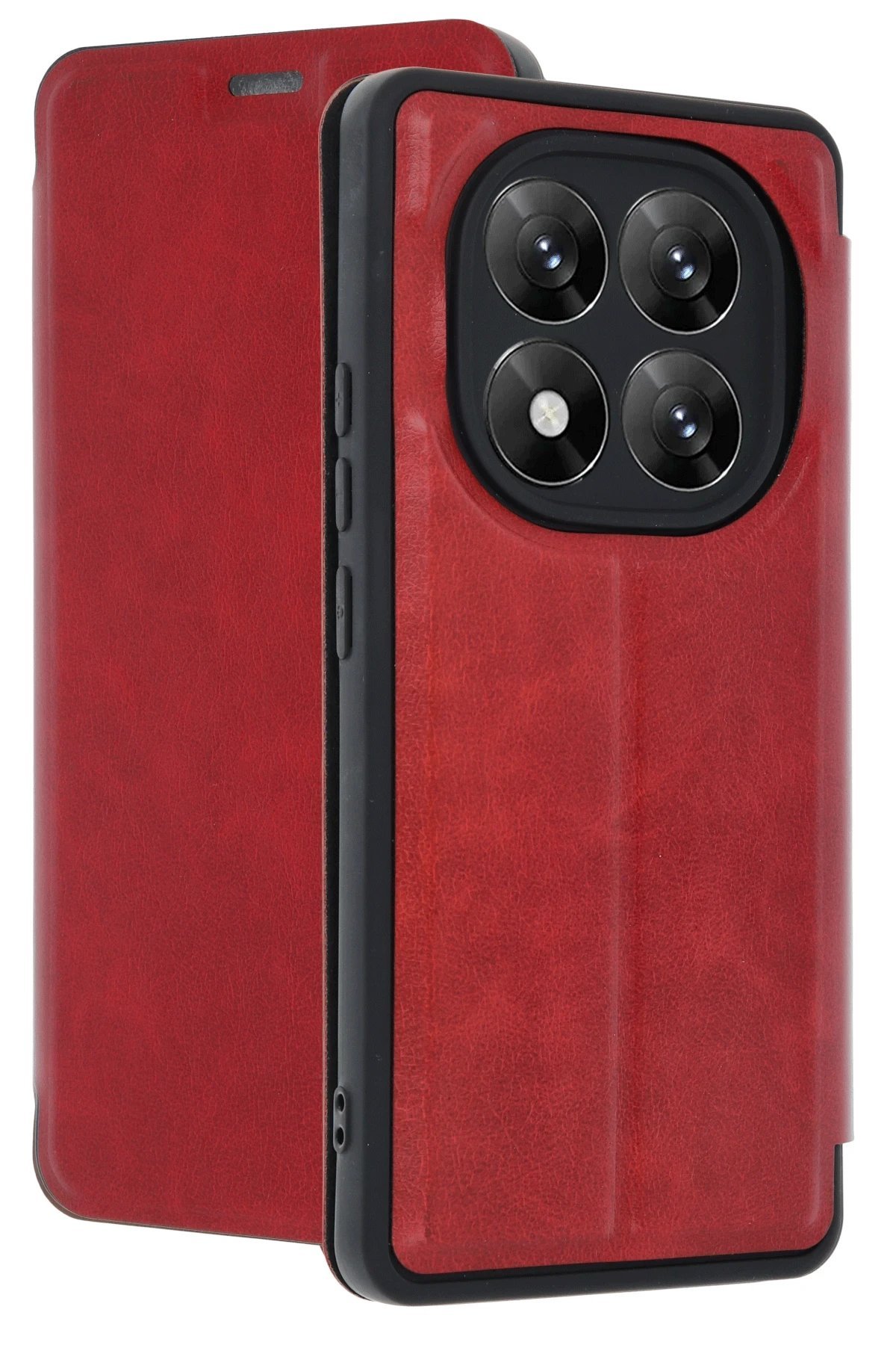 Xiaomi Redmi Note 14 Pro 5G Kılıf Flip Cover - Kırmızı-(5796) - Görsel 3