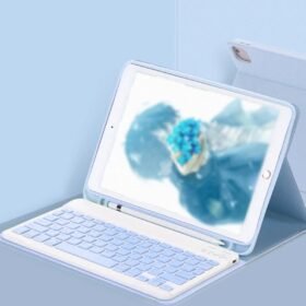 iPad Pro 11 (2022) Kılıf KC01 Smart Klavyeli Tablet Kılıfı - Mavi-(5796)