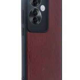 Oppo Reno 11F Kılıf Aras Deri Kapak - Bordo-(5796)