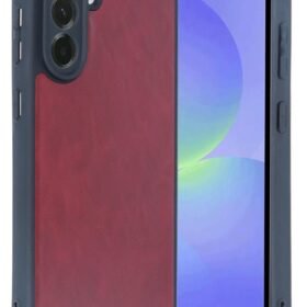 Samsung Galaxy A35 5G Kılıf Aras Deri Kapak - Bordo-(5796)