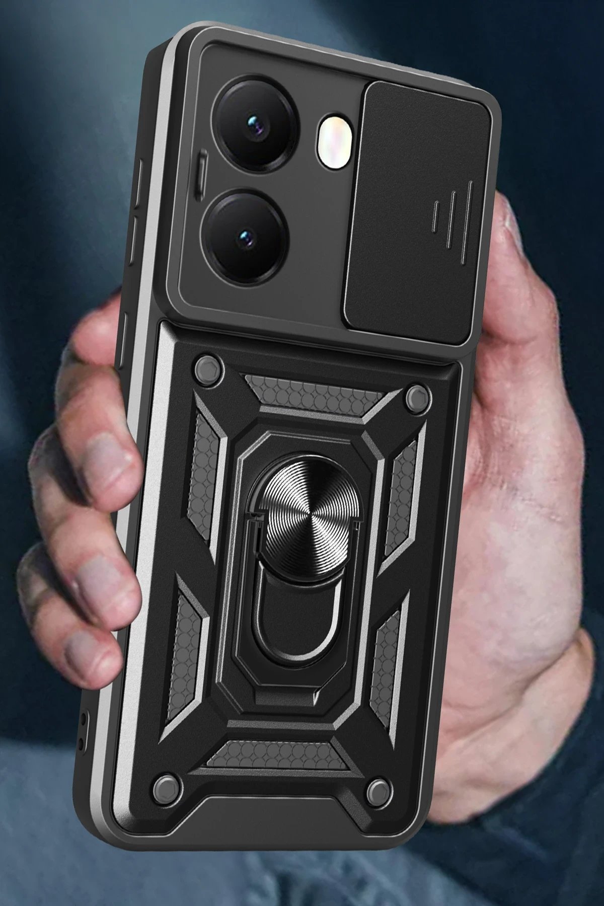 Xiaomi Poco X7 Pro Kılıf Pars Lens Yüzüklü Silikon - Yeşil-(5796) - Görsel 4