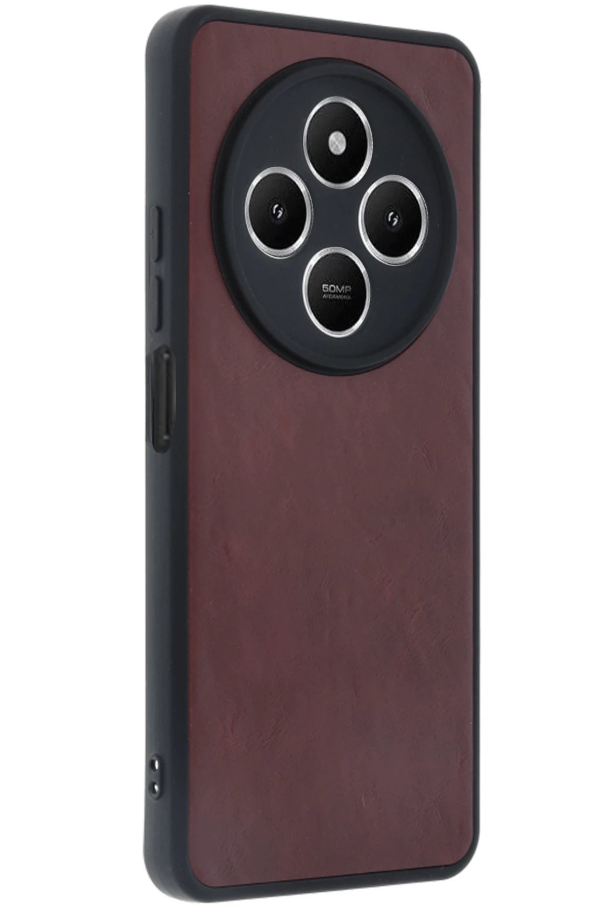 Xiaomi Redmi 14C Kılıf Aras Deri Kapak - Bordo-(5796) - Görsel 2