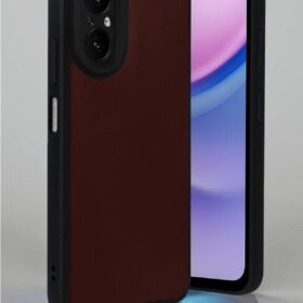 Realme 12 Lite Kılıf Aras Deri Kapak - Bordo-(5796)