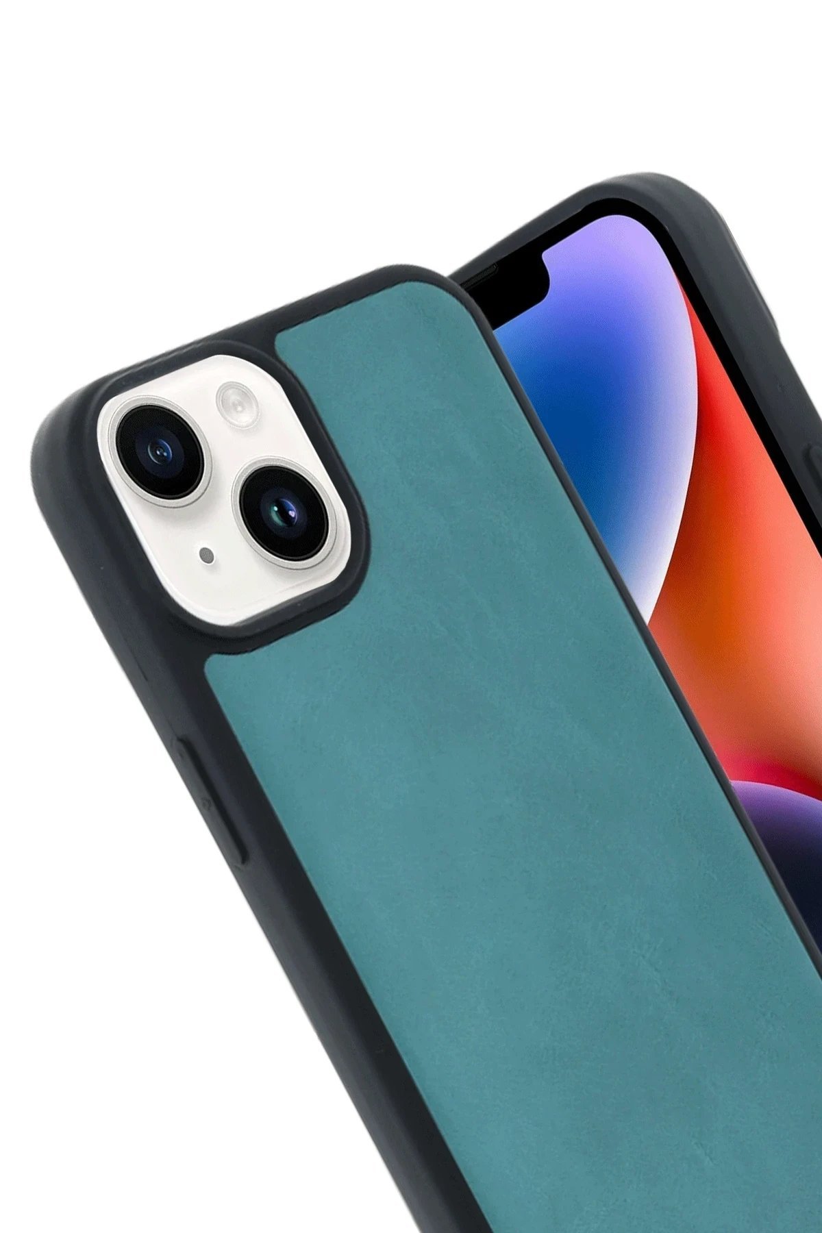 iPhone 15 Kılıf Aras Deri Kapak - Açık Yeşil-(5796) - Görsel 2