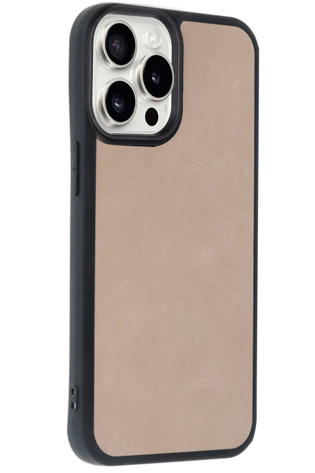 iPhone 14 Pro Max Kılıf Aras Deri Kapak - Pudra-(5796) - Görsel 3