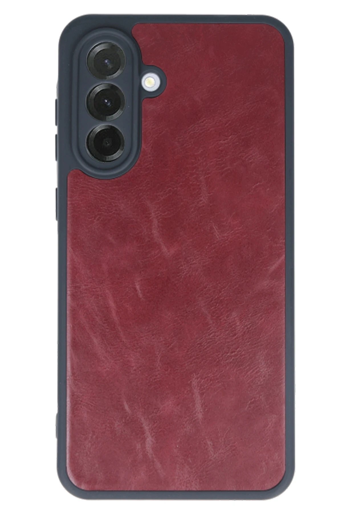 Samsung Galaxy A56 Kılıf Aras Deri Kapak - Bordo-(5796) - Görsel 2