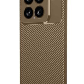 Xiaomi Mi 15 Kılıf Auto Focus Karbon Kapak - Kahverengi-(5796)