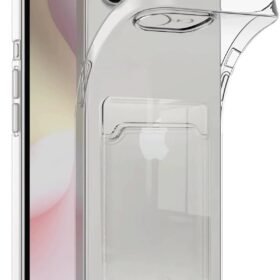 iPhone 16E Kılıf Kart Şeffaf Silikon - Şeffaf-(5796)