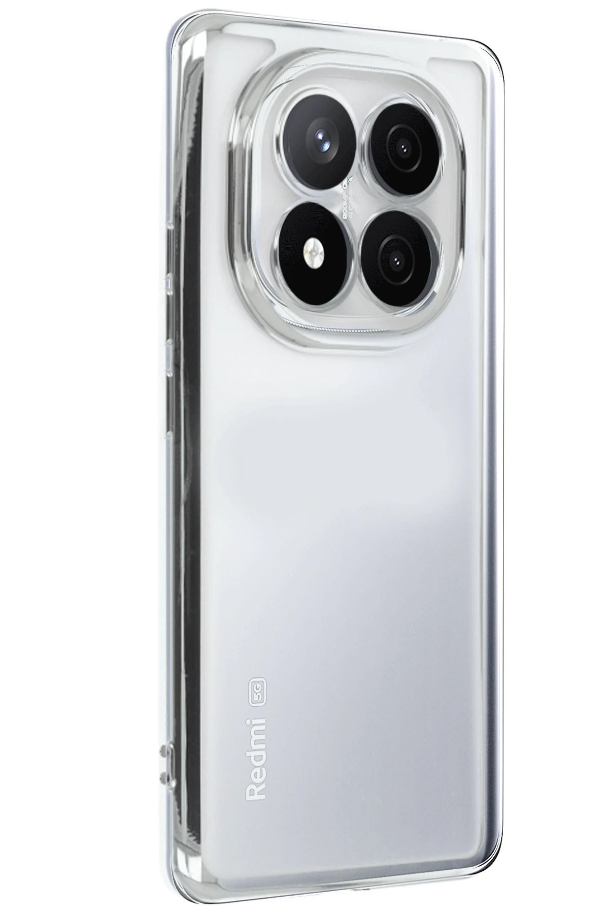 Xiaomi Redmi Note 14 Pro Plus Kılıf Lensli Silikon - Gümüş-(5796) - Görsel 2