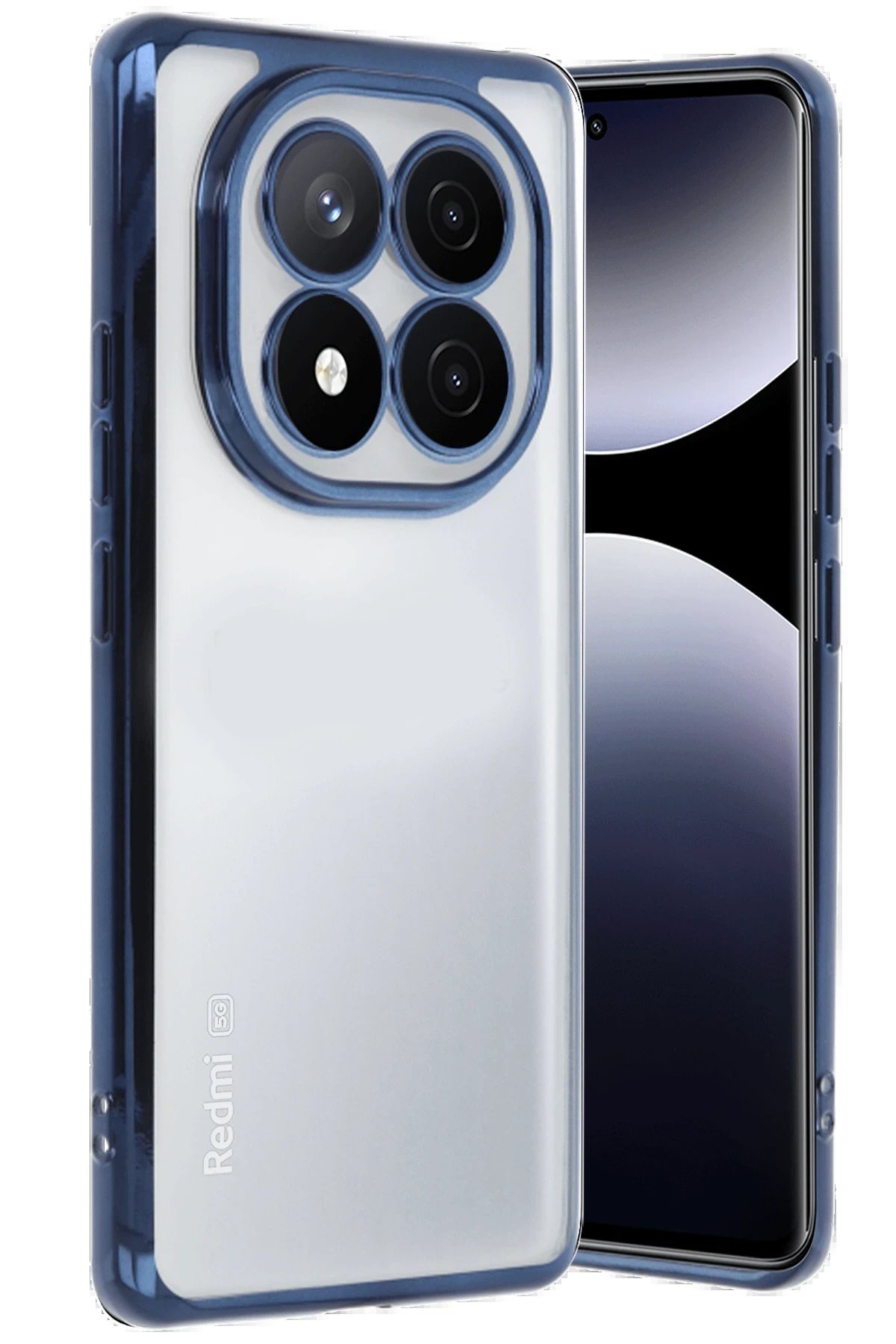 Xiaomi Redmi Note 14 Pro Plus Kılıf Lensli Silikon - Lacivert-(5796)