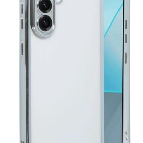 Samsung Galaxy A56 Kılıf Lensli Silikon - Gümüş-(5796)