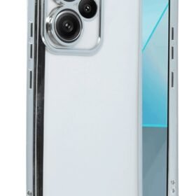 Xiaomi Redmi Note 13 Pro Plus Kılıf Lensli Silikon - Gümüş-(5796)