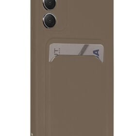 Samsung Galaxy S24 FE Kılıf Kelvin Kartvizitli Silikon - Kahverengi-(5796)