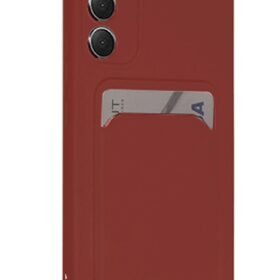 Samsung Galaxy S24 FE Kılıf Kelvin Kartvizitli Silikon - Bordo-(5796)