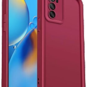 Oppo A16 Kılıf Viera Silikon - Bordo-(5796)