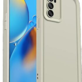 Oppo A16 Kılıf Viera Silikon - Krem-(5796)