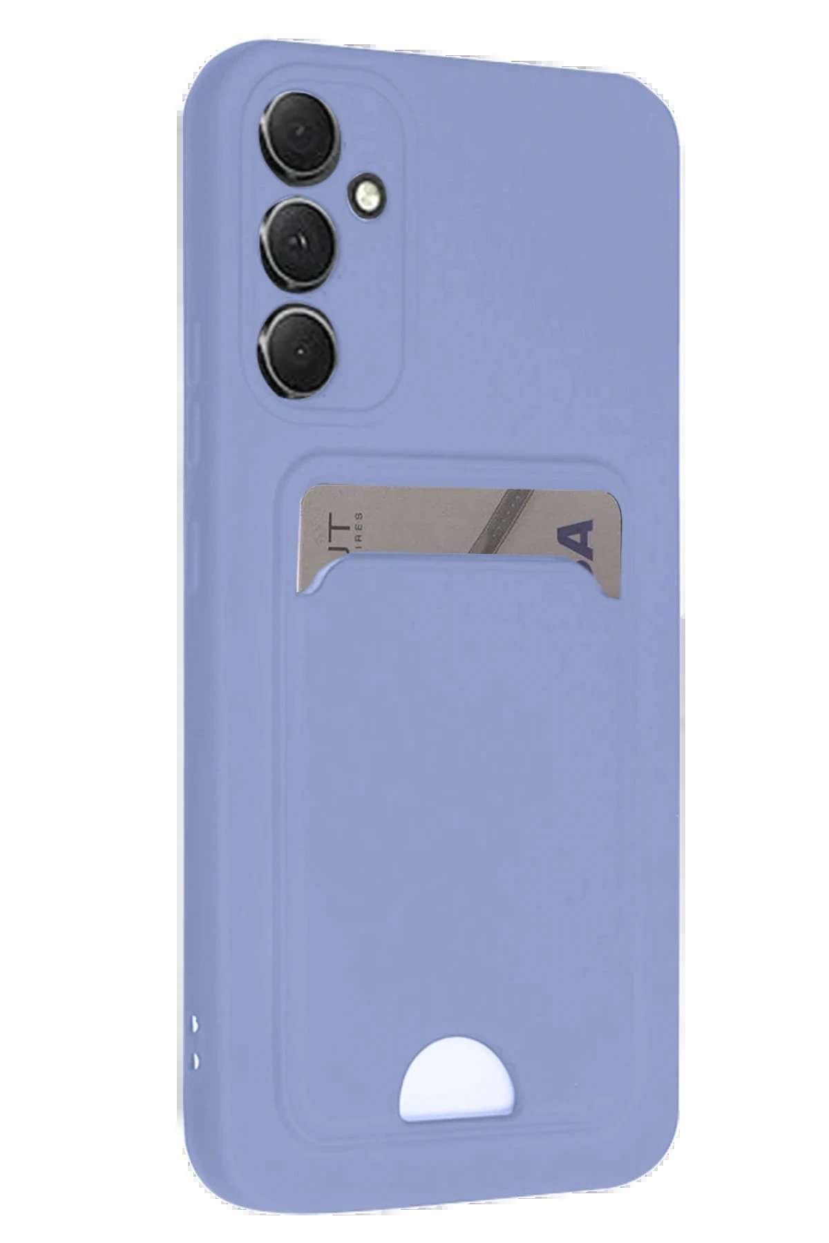 Samsung Galaxy A16 5G Kılıf Kelvin Kartvizitli Silikon - Lila-(5796)