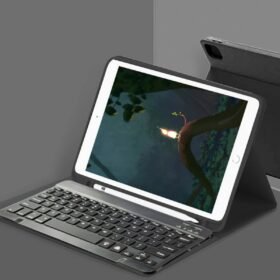iPad Pro 11 (2024) Kılıf KC01 Smart Klavyeli Tablet Kılıfı - Siyah-(5796)