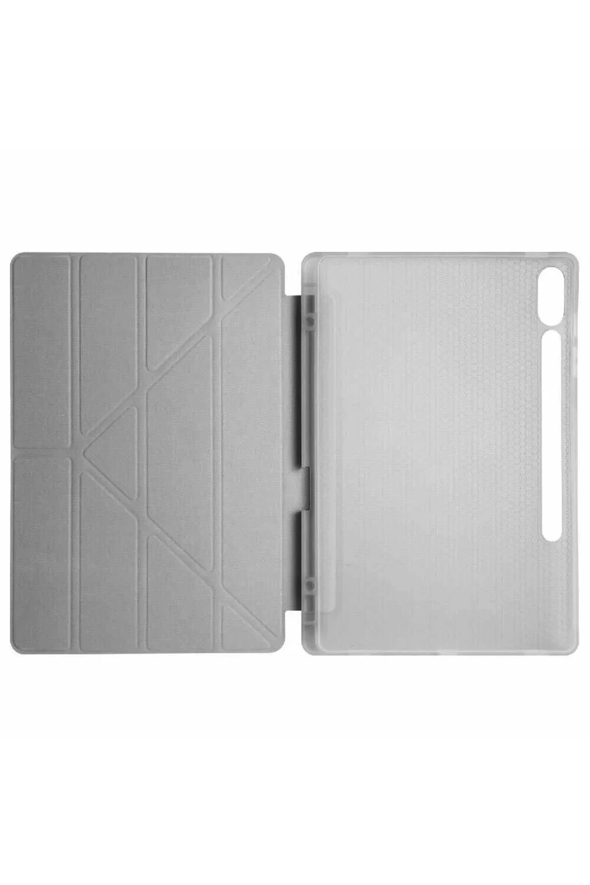 Samsung Galaxy X610 Tab S9 FE Plus 12.4 Kılıf Kalemlikli Mars Tablet Kılıfı - Koyu Gri-(5796) - Görsel 3