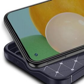 Xiaomi Redmi Note 14 Pro 4G Kılıf Auto Focus Karbon Kapak - Lacivert-(5796)