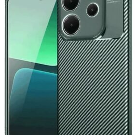 Xiaomi Redmi Note 14 4G Kılıf Auto Focus Karbon Kapak - Koyu Yeşil-(5796)