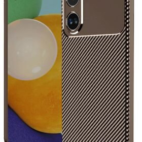 Xiaomi Poco X7 Pro Kılıf Auto Focus Karbon Kapak - Kahverengi-(5796)