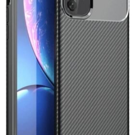 iPhone 11 Kılıf Auto Focus Karbon Kapak - Siyah-(5796)
