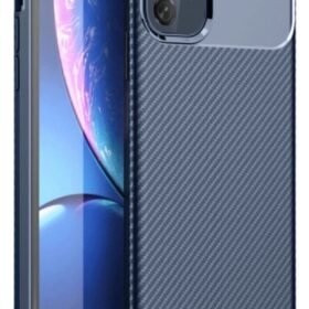 iPhone 11 Kılıf Auto Focus Karbon Kapak - Lacivert-(5796)