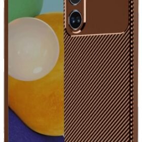 Oppo A38 Kılıf Auto Focus Karbon Kapak - Kahverengi-(5796)