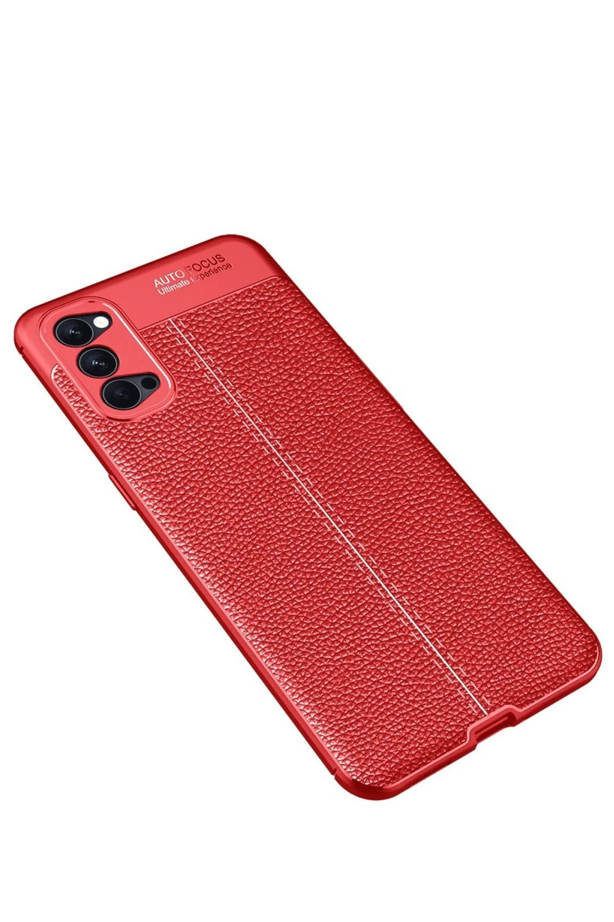 Oppo Reno 4 Pro Kılıf Auto Focus Kapak - Kırmızı-(5796)