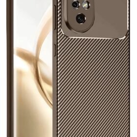 Honor 200 Kılıf Auto Focus Karbon Kapak - Kahverengi-(5796)