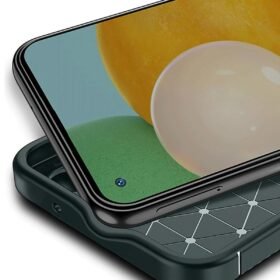 Tecno Spark 30C Kılıf Auto Focus Karbon Kapak - Koyu Yeşil-(5796)