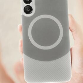 Samsung A56 Kılıf Maya Karbon Kapak - Gri-(5796)