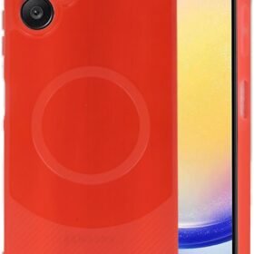 Samsung A06 Kılıf Maya Karbon Kapak - Kırmızı-(5796)