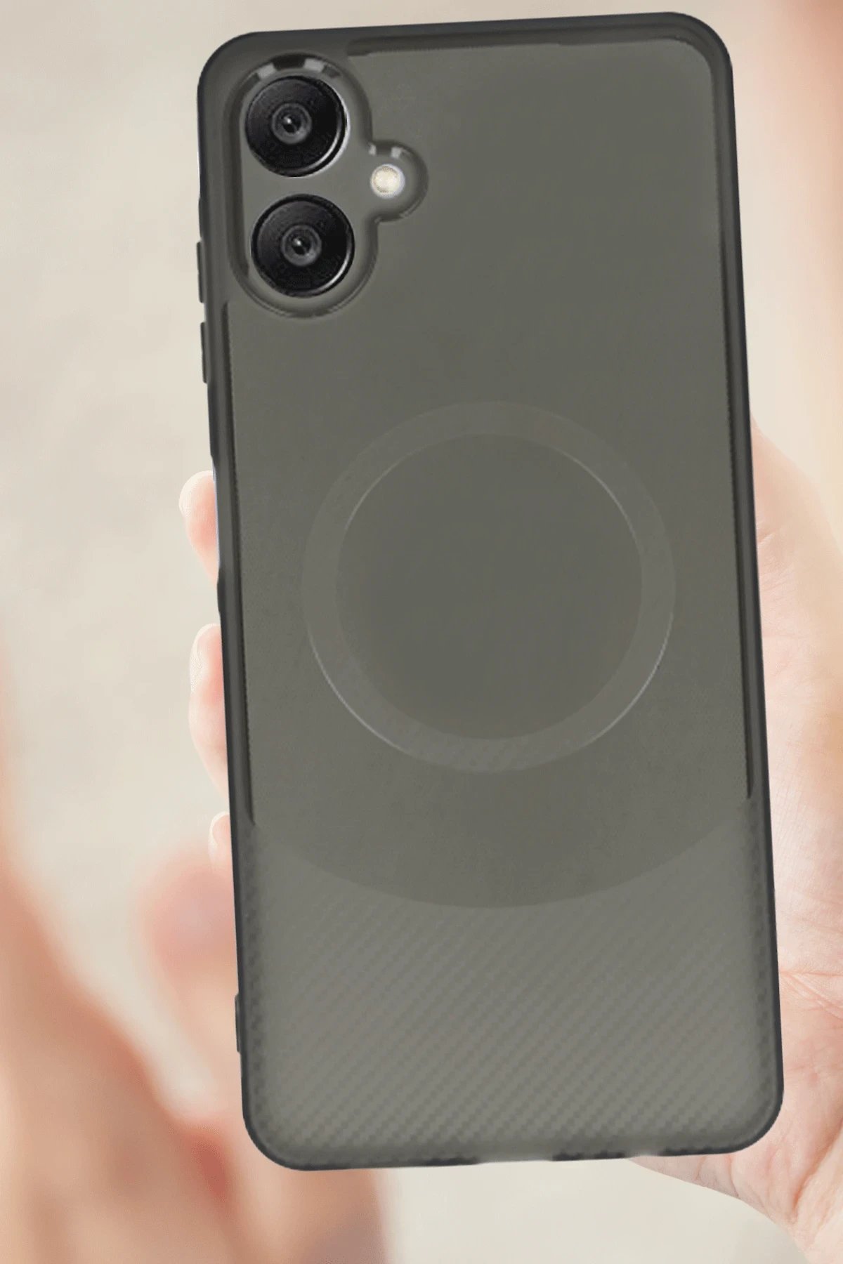 Samsung A06 Kılıf Maya Karbon Kapak - Koyu Yeşil-(5796) - Görsel 3