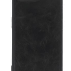 iPhone 16E Kılıf Aras Deri Kapak - Siyah-(5796)